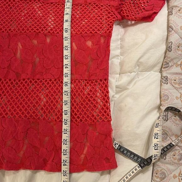 Shannon Ford New York Pink Lace Women's Top | Size L - Picture 5 of 6